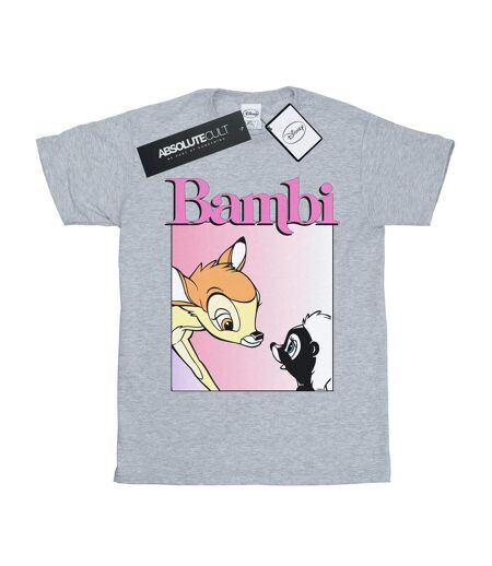 Disney - T-shirt BAMBI NICE TO MEET YOU - Femme (Gris chiné) - UTBI17220