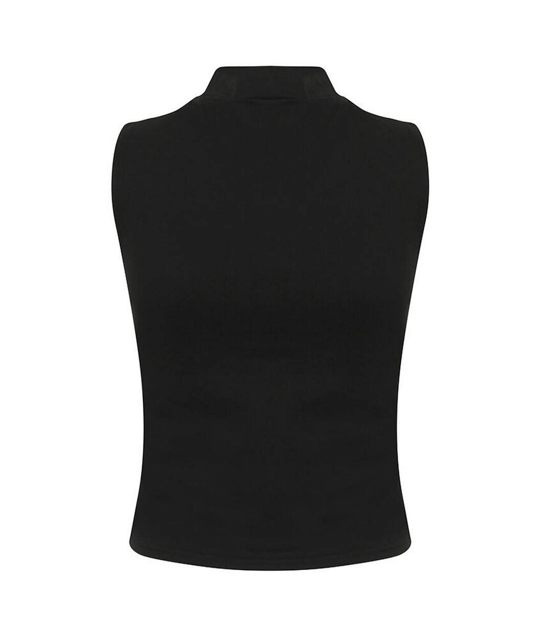 Débardeur à col haut femme noir Skinni Fit-2