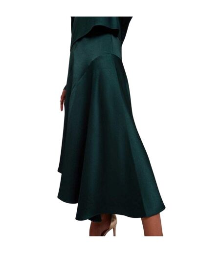 Womens/ladies Midi Skirt Dark Green Ted Baker