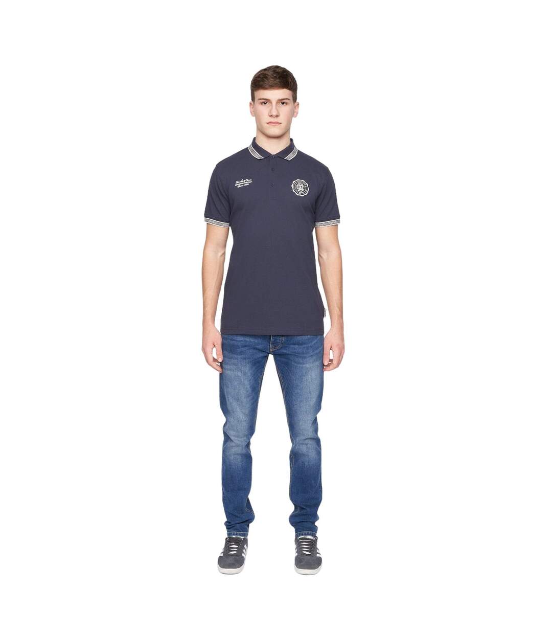 Polo keyaan homme bleu marine Duck and Cover-3