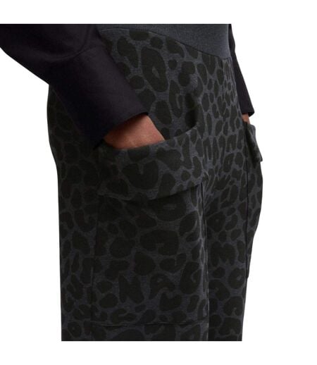 Pantalon De Survêtement Naomi À Imprimé Animalier Femmes/dames Noir Boss