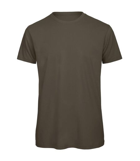 Mens tee khaki green B&C