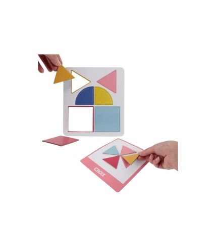 Jeu de 10 Cartes Éducatives J'apprends les Formes 19cm Multicolore