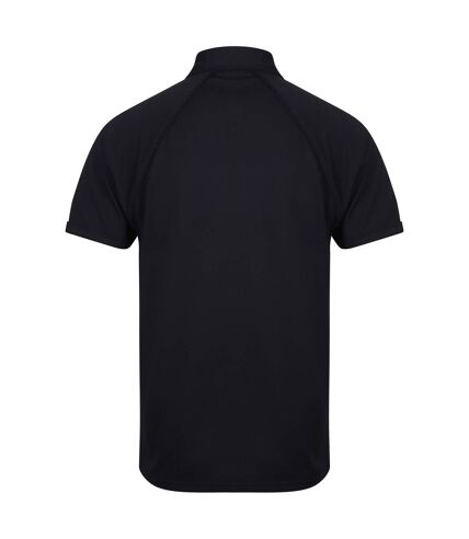 Finden & Hales Mens Piped Performance Sports Polo Shirt (Navy/Navy)