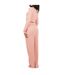Womens/ladies Ribbed Loungewear Set Dusty Pink Brave Soul-3