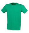 Skinni Fit Men Mens Feel Good Stretch Short Sleeve T-Shirt (Green)