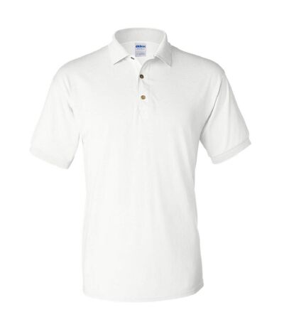 Gildan Adult DryBlend Jersey Short Sleeve Polo Shirt (White)