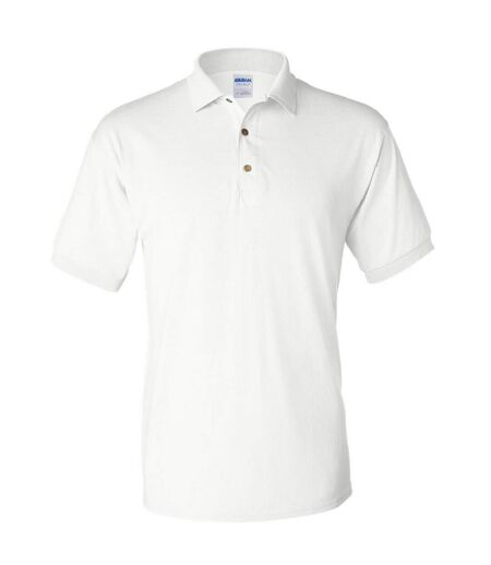 Polo à manches courtes homme blanc Gildan