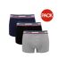 Boxers Motif/style Logo Basics Homme Bleu Marine Noir Gris Monotox-1