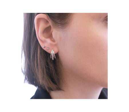 Boucles d'oreilles Aurielle Hoop, Cristal d'Autriche