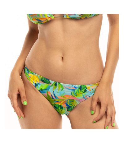 Bas de Bikini Vert/Fleurs Femme Sun Project Tanga