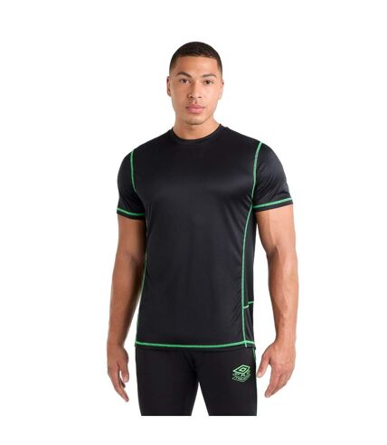 Umbro - T-shirt PRO - Homme (Noir / Vert) - UTUO1718