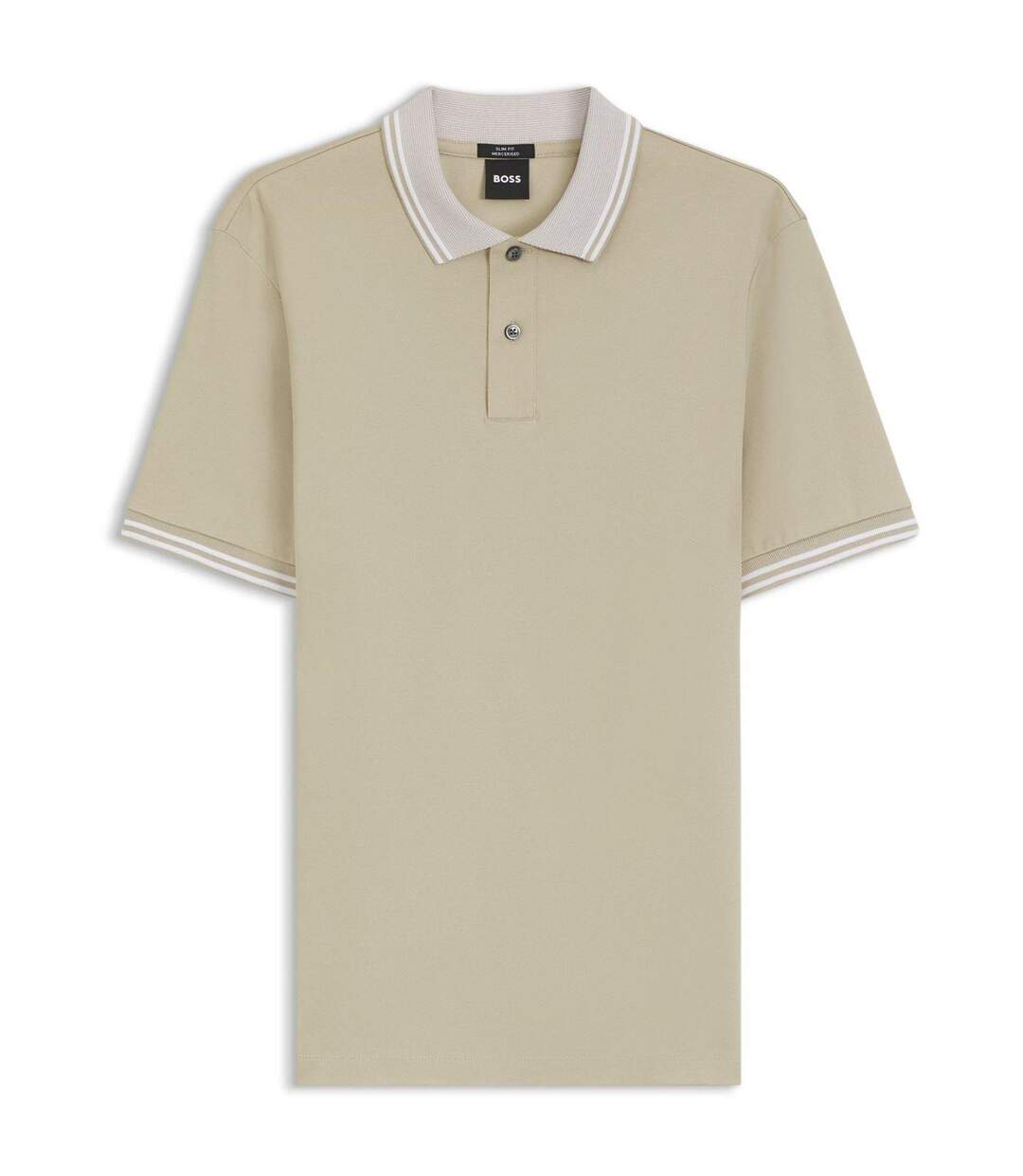 Polo Manches Courtes Motif/style Logo Homme Beige Boss-1