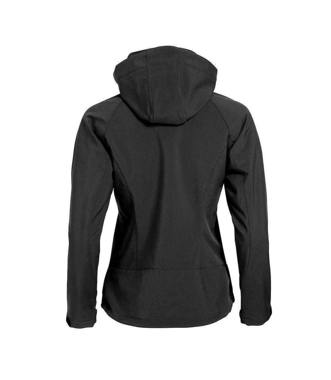 Womens/ladies Milford Soft Shell Jacket Black Clique-2