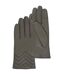 Isotoner Gants femme en cuir d'agneau pleine fleur, doublés soie, tendance et modernes-1