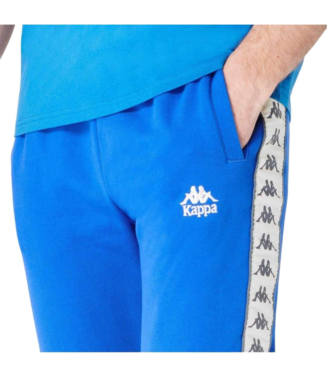 Mens Banda Jogging Bottoms Royal Blue Kappa-4
