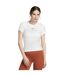 Womens/ladies Chill Swoosh Knitted Slim T-shirt White Nike-2