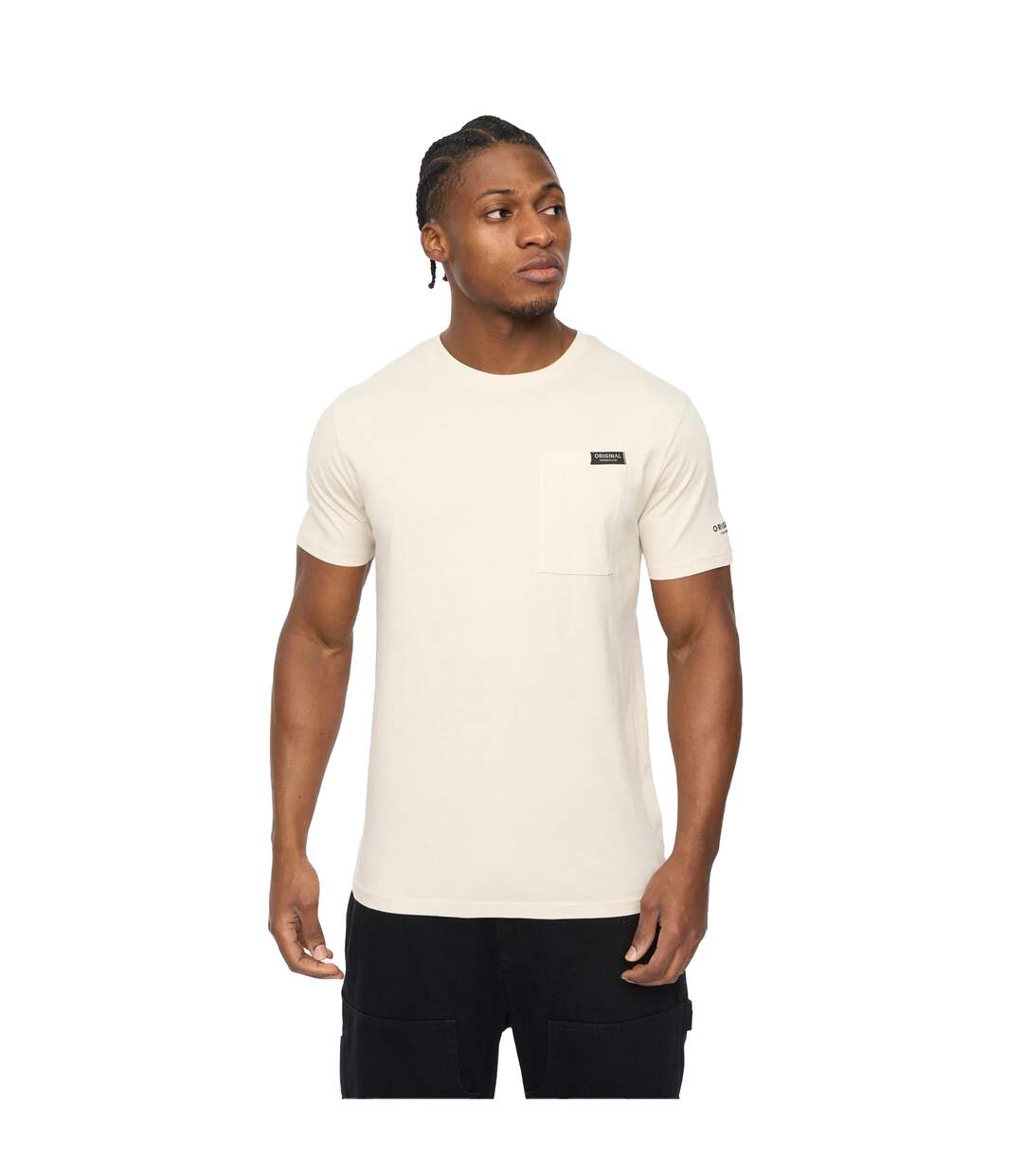 T-shirt Tous Les Jours Portville Homme Beige Crosshatch-1