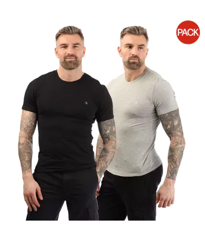 T-shirts Essential Homme Noir Gris Calvin Klein