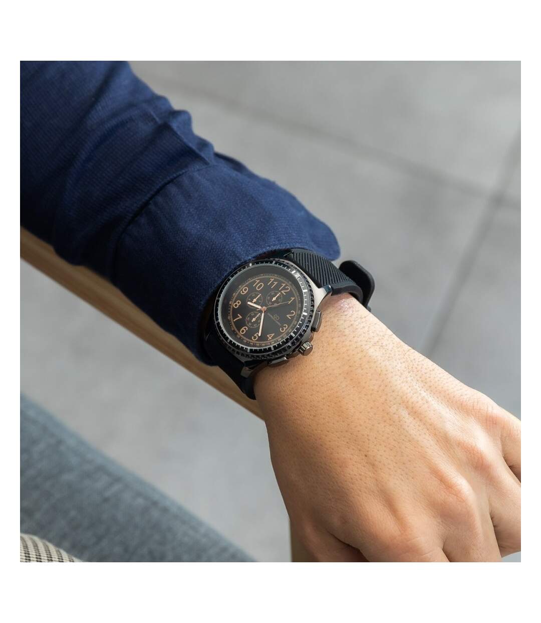 Montre Homme Bracelet Silicone Noir GIORGIO