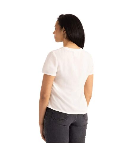 Haut Uni Boutonné À Manches Courtes Beatrice Femme Blanc Trespass