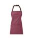 Adults unisex annex bib apron one size burgundy Premier-2