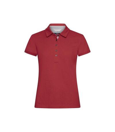 Womens/ladies Advantage Premium Polo Shirt Red Cutter & Buck