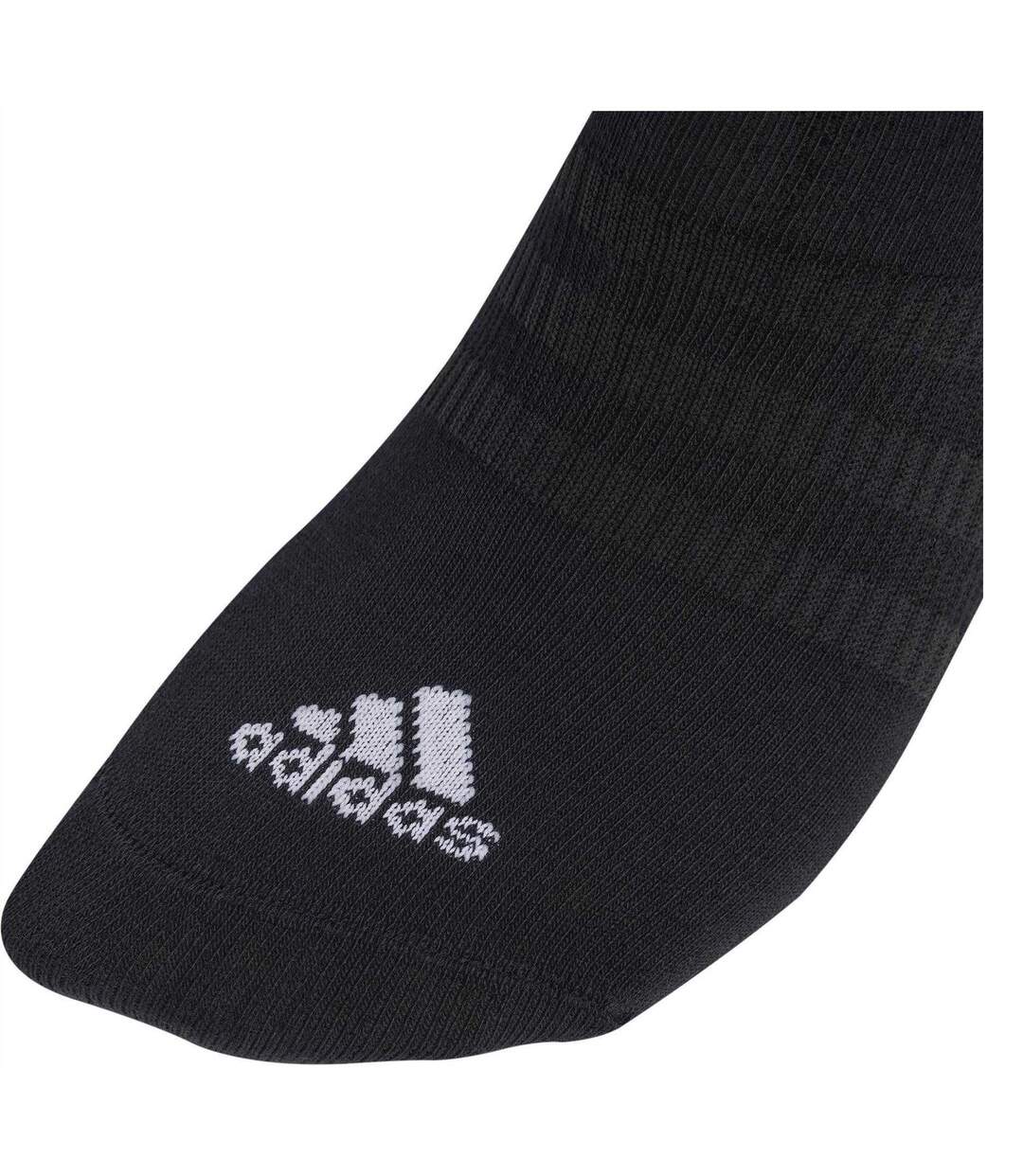 Lot De 3  Socquettes Discrètes Motif/style Logo Adulte Noir Blanc Adidas-2