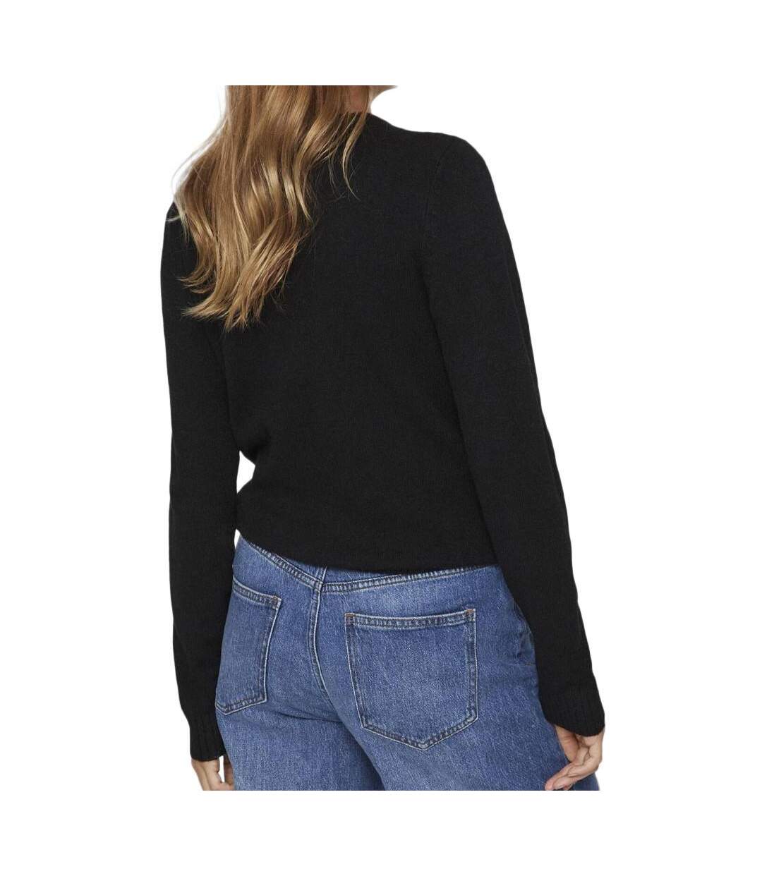 Pull Col V Noir Femme Vila 69 - L