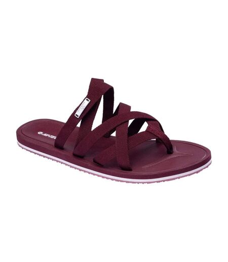 Tongs Pima Femme Crème Bordeaux Hi-Tec