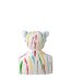 Buste Léopard Tâches de Peinture 31cm Blanc-3