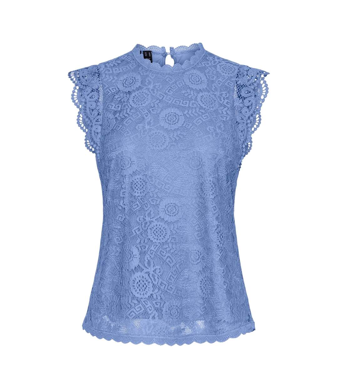 Blouse Sans Manches Motif/style Lacets Femme Bleu Hortensia Pieces-2