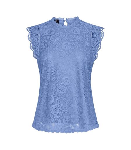 Blouse Sans Manches Motif/style Lacets Femme Bleu Hortensia Pieces