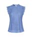 Blouse Sans Manches Motif/style Lacets Femme Bleu Hortensia Pieces-2