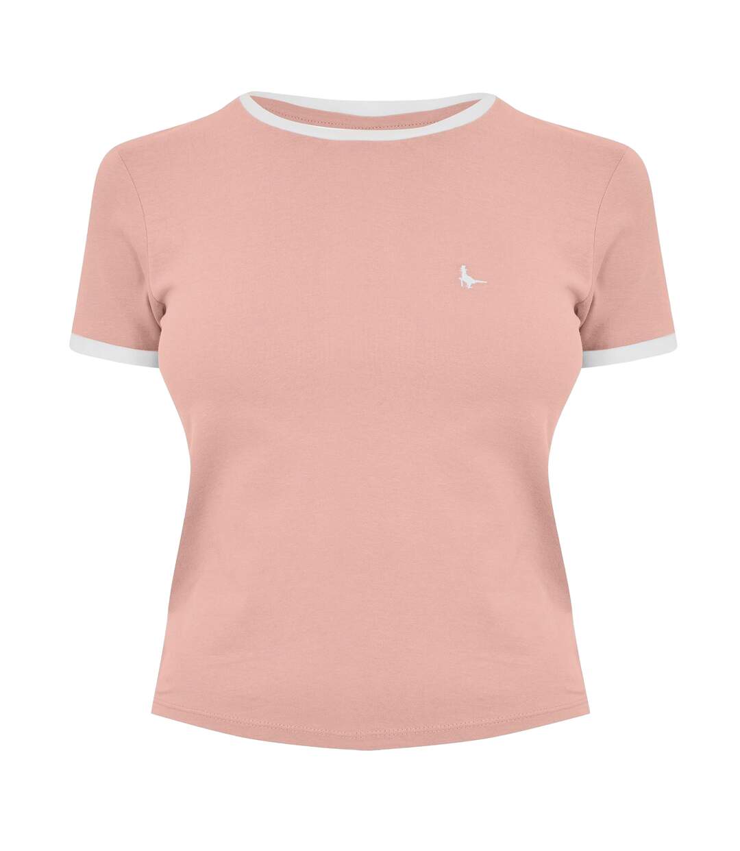 Womens/ladies Trinkey Ringer T-shirt Pink Jack Wills-2