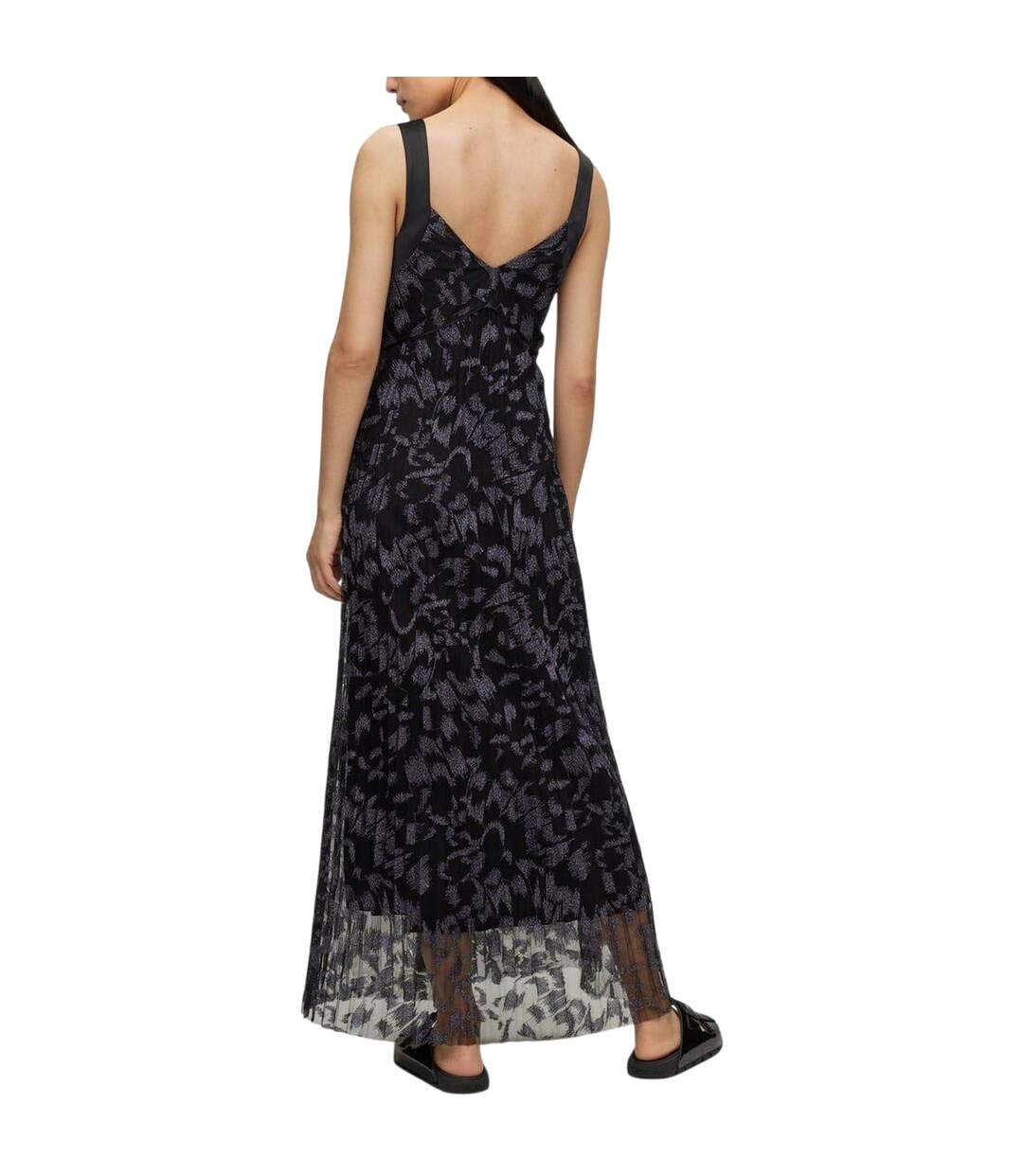 Robe Portefeuille Sans Manches Dessona Femme Marron Boss-2