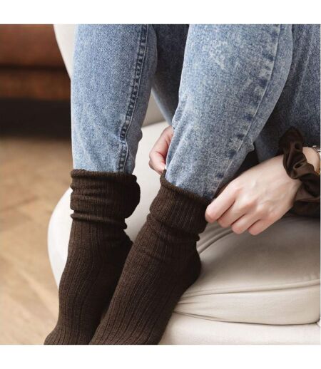 3 Pairs Ladies Alpaca Wool Winter Cushioned Thick Boot Socks