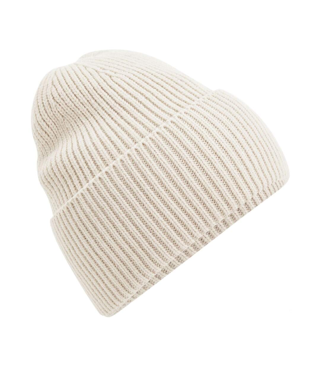 Bonnet Oversize À Manchettes Blanc Cassé Beechfield-2