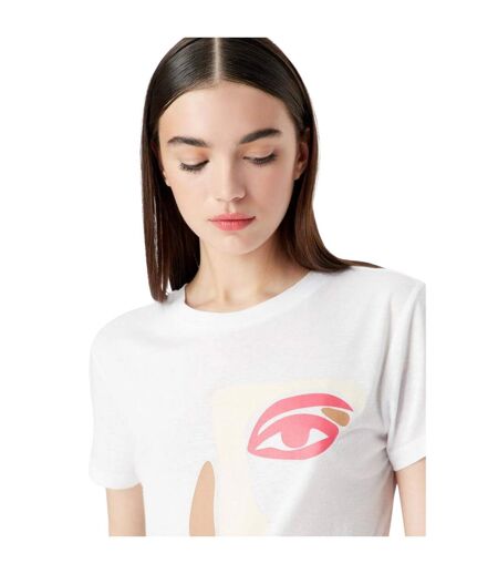 T-shirt Motif/style Visage Femme Blanc Armani Exchange