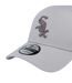 Unisex Adult Chicago White Sox Baseball Cap Grey White New Era-3