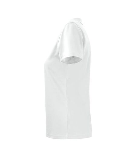 Womens/ladies pique polo shirt white Projob