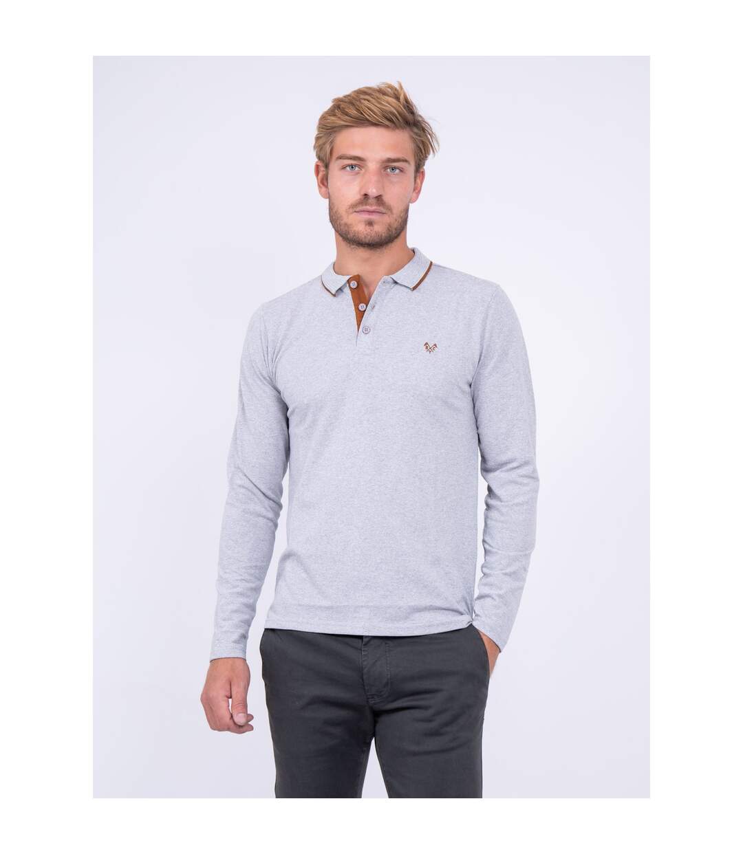 Polo manches longues pur coton PONDOR