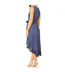 Robe Portefeuille Sans Manches Femme Bleu Marine Mela London-3