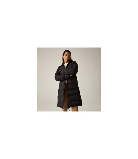 Womens/ladies Altoro Longline Padded Jacket Black Mocha Regatta