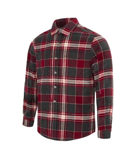 Mens Checkered Shirt Black Red Firetrap