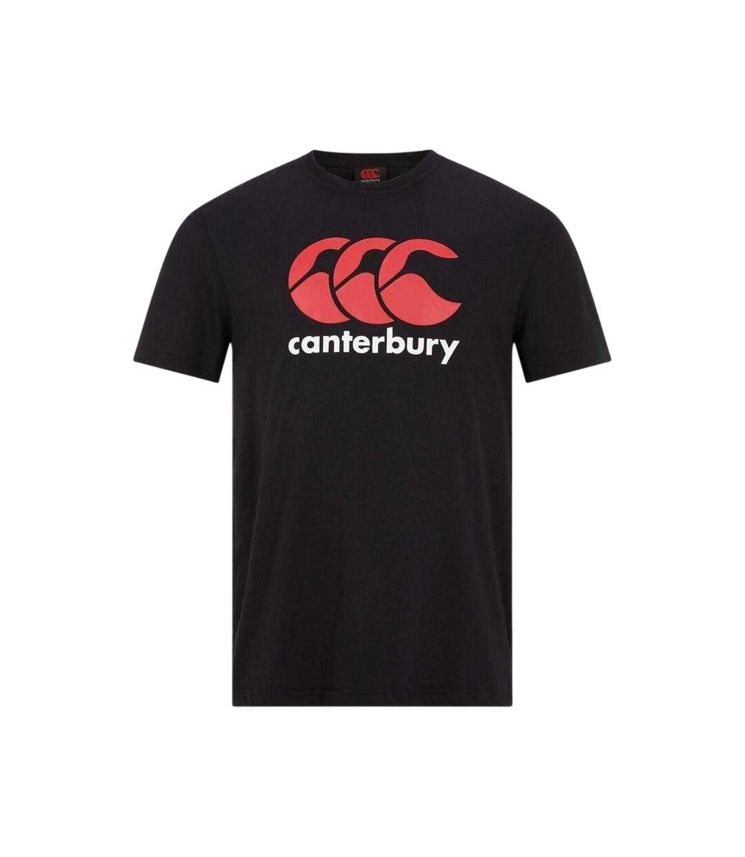 T-shirt Motif/style Grand Logo Homme Noir Rouge Blanc Canterbury-1