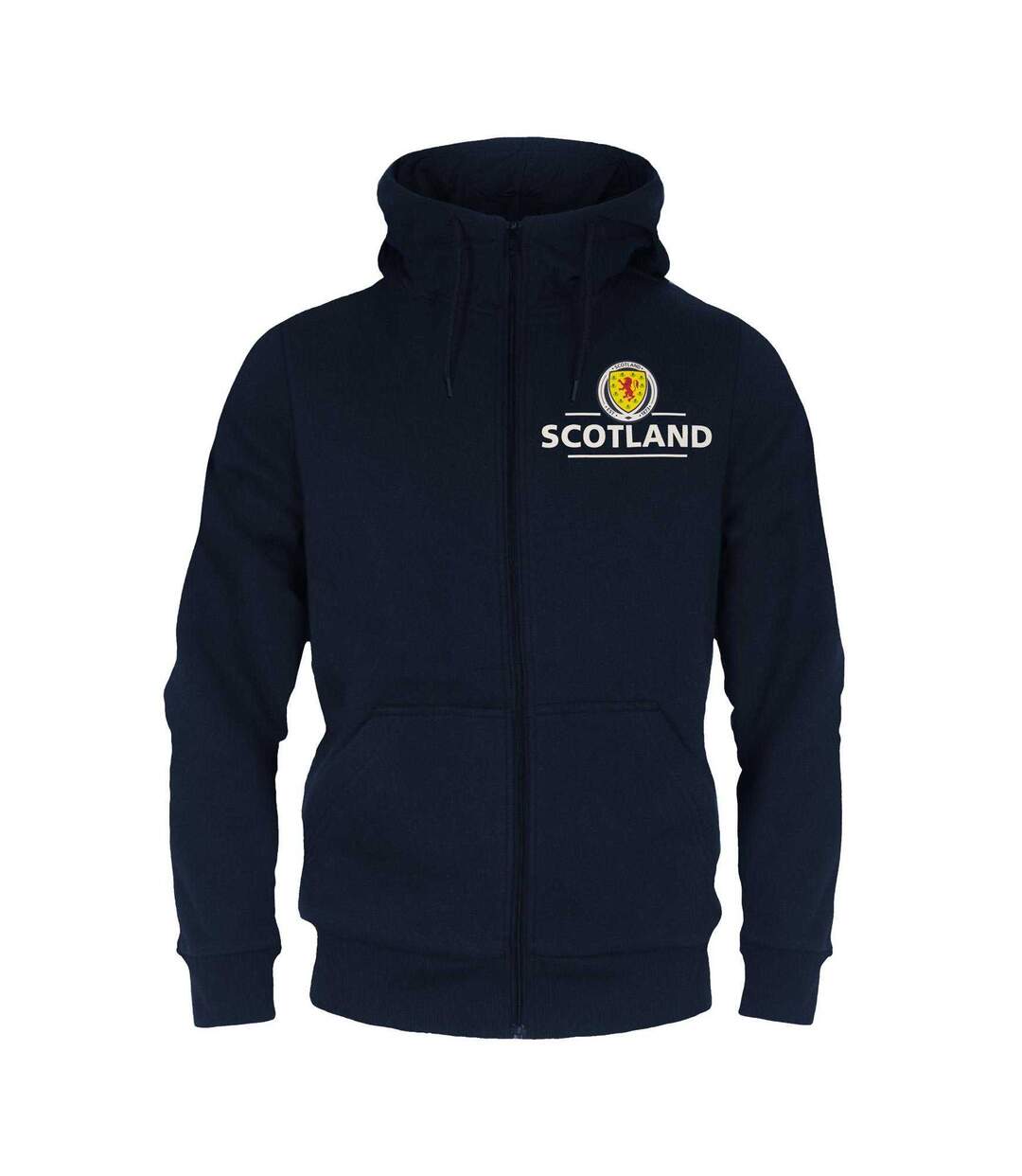 Mens Fleece Full Zip Hoodie Navy Blue Scotland FA-1