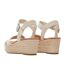 Womens/ladies audrey suede wedge heel espadrilles fog Toms