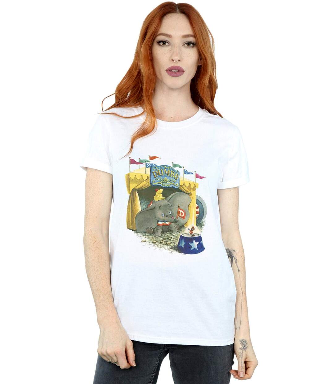 Disney - T-shirt DUMBO CIRCUS - Femme (Blanc) - UTBI17003-2