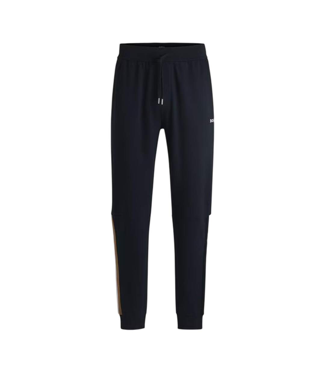 Mens Iconic Vertical Stripe Joggers Navy Boss-1
